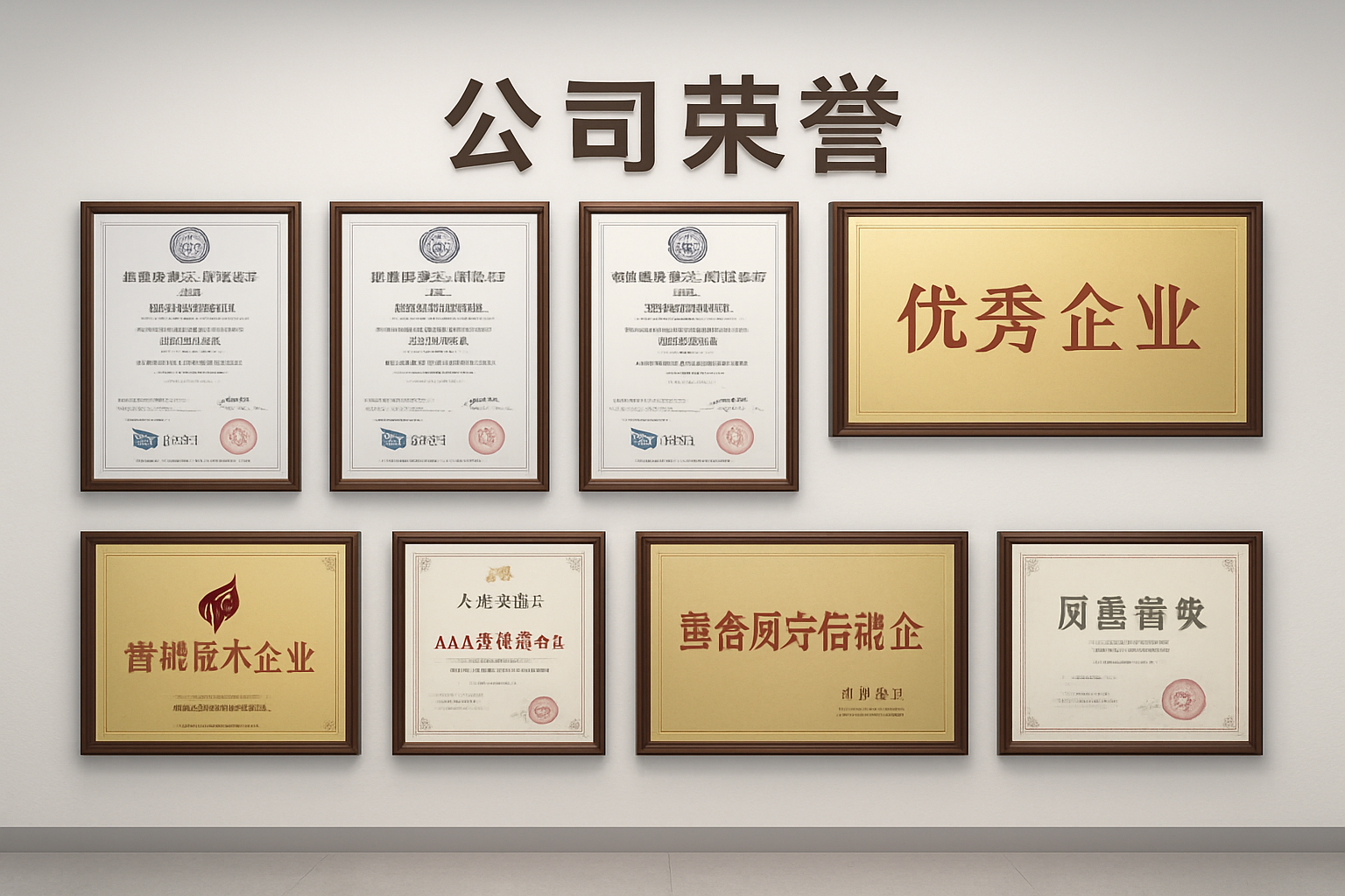 公司荣誉墙