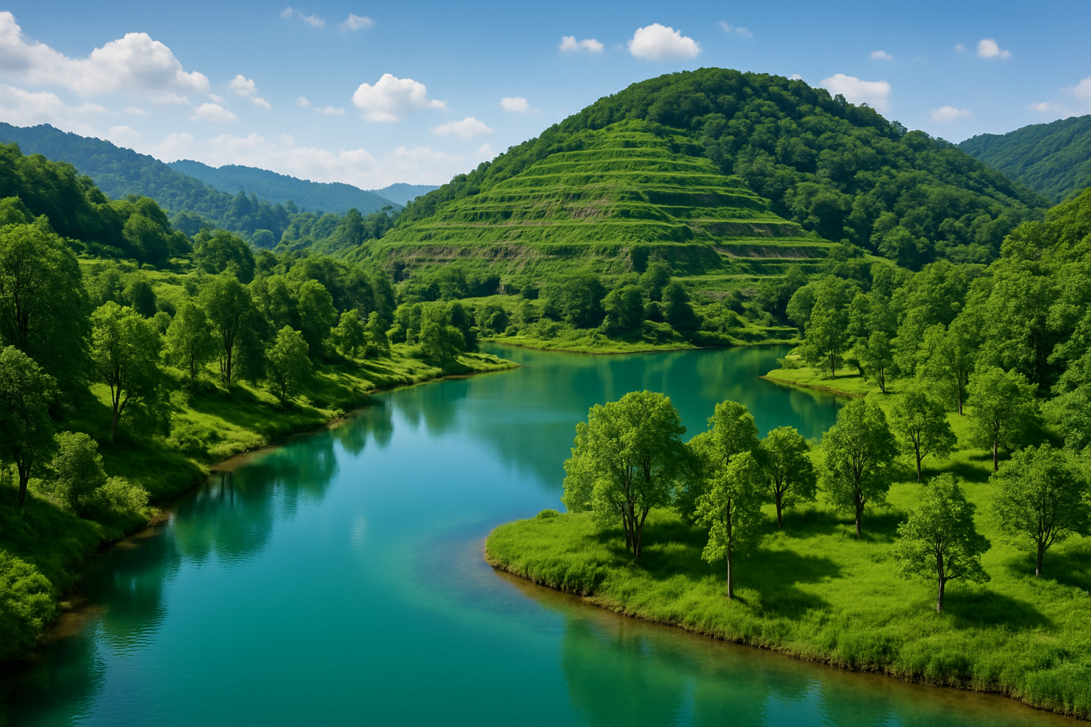 矿区生态恢复后的景观