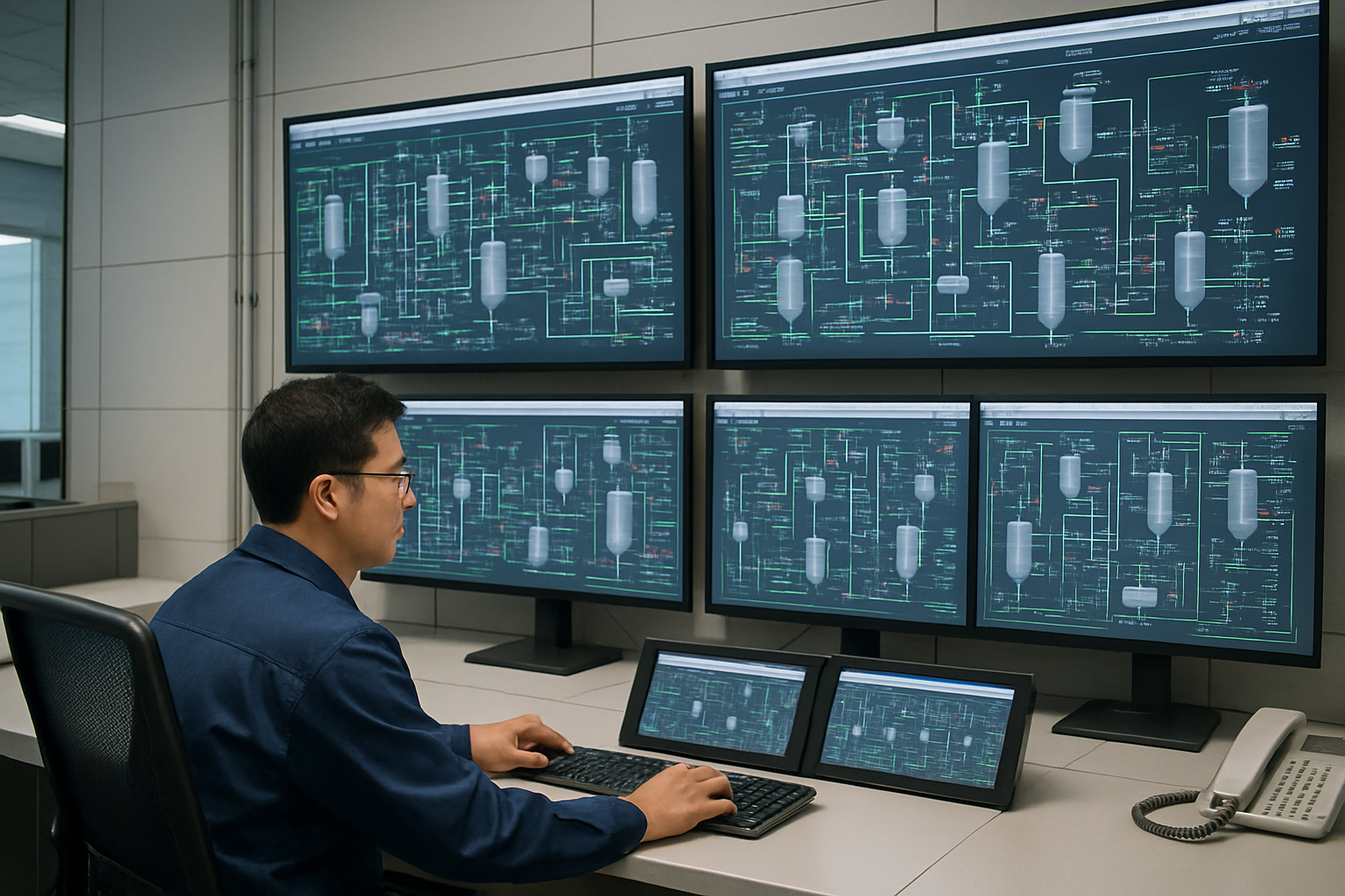 现代化生产控制室